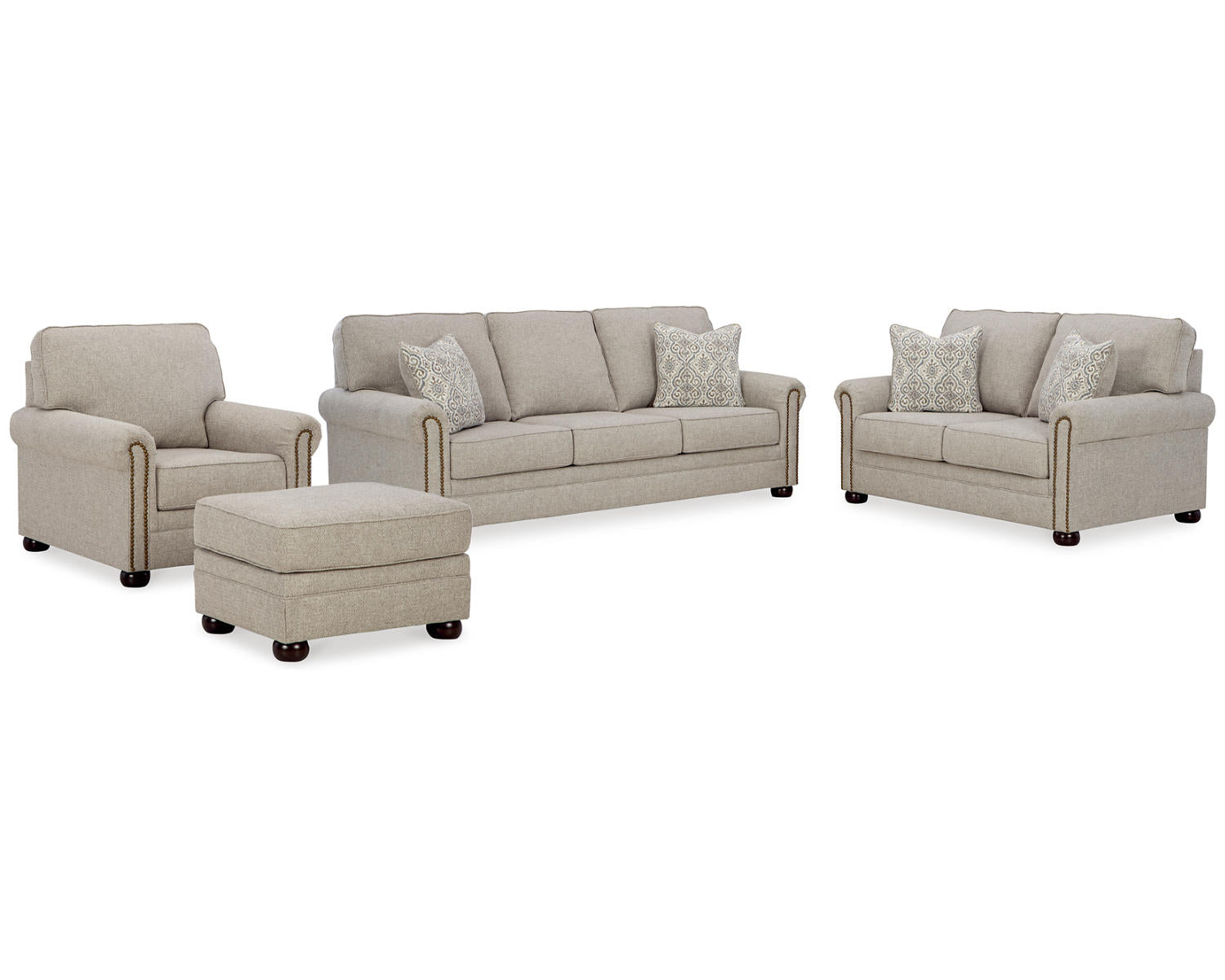 Gaelon Sofa, Loveseat, Chair and Ottoman