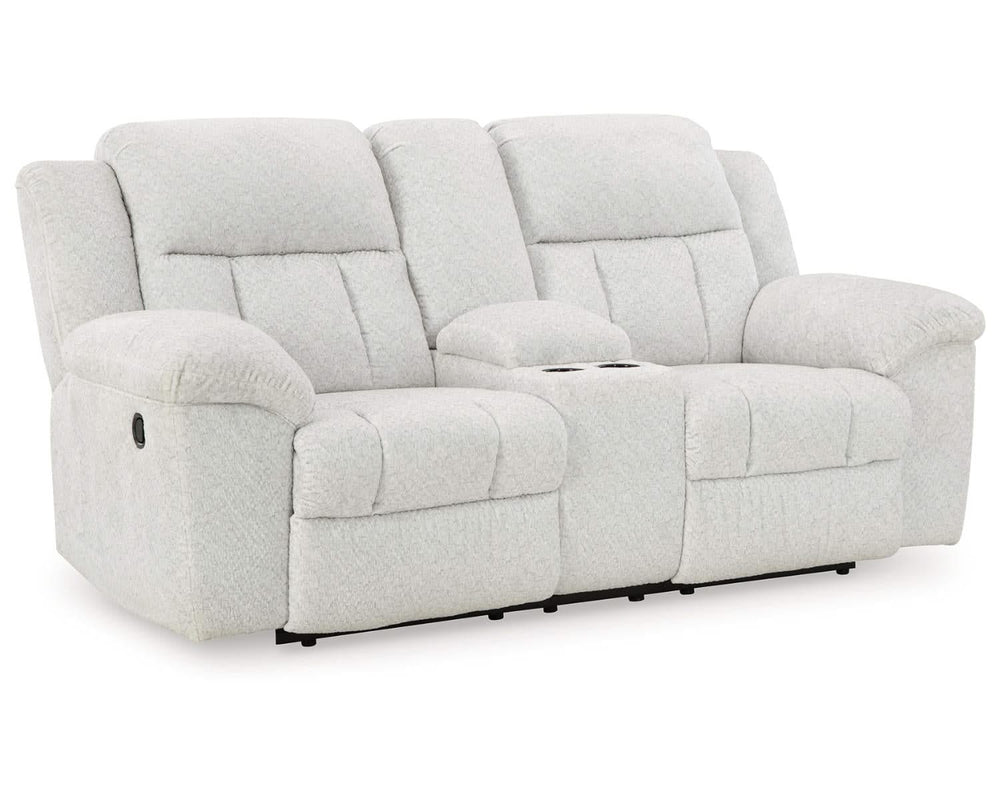 Loveseat reclinable Frohn con consola