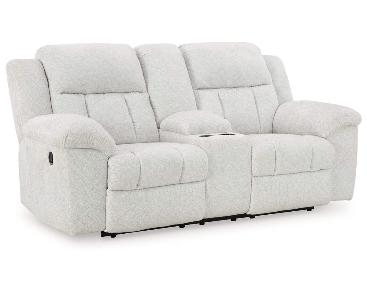 Loveseat reclinable Frohn con consola