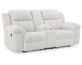 Loveseat reclinable Frohn con consola
