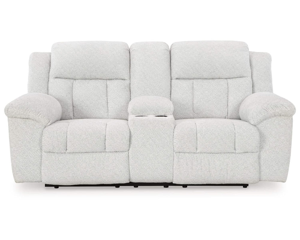 Loveseat reclinable Frohn con consola