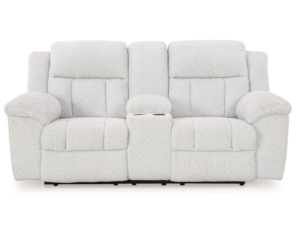 Loveseat reclinable Frohn con consola