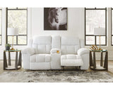 Loveseat reclinable Frohn con consola