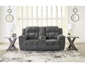 Loveseat reclinable Frohn con consola