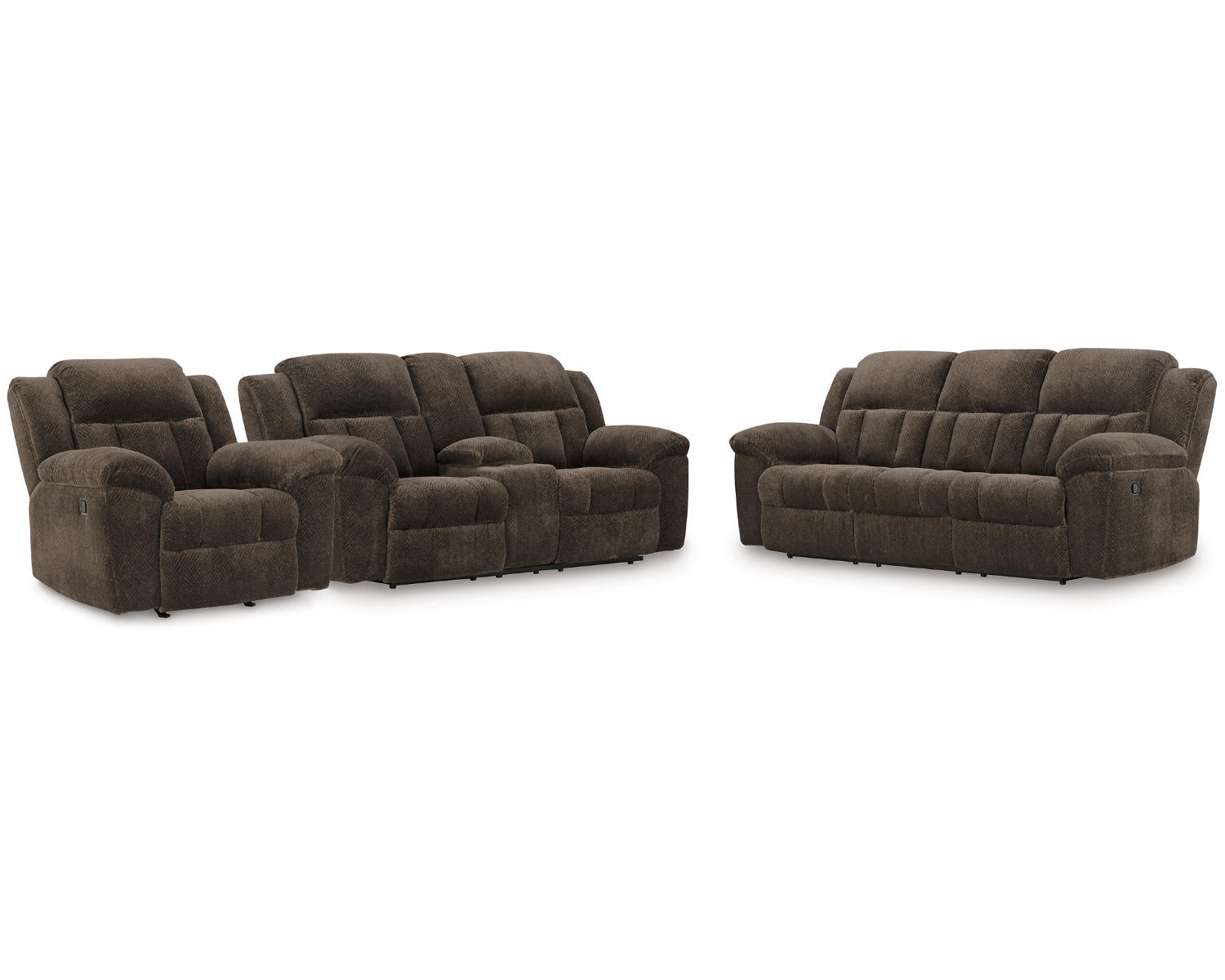 Frohn Reclining Sofa, Loveseat and Recliner