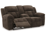 Loveseat reclinable Frohn con consola