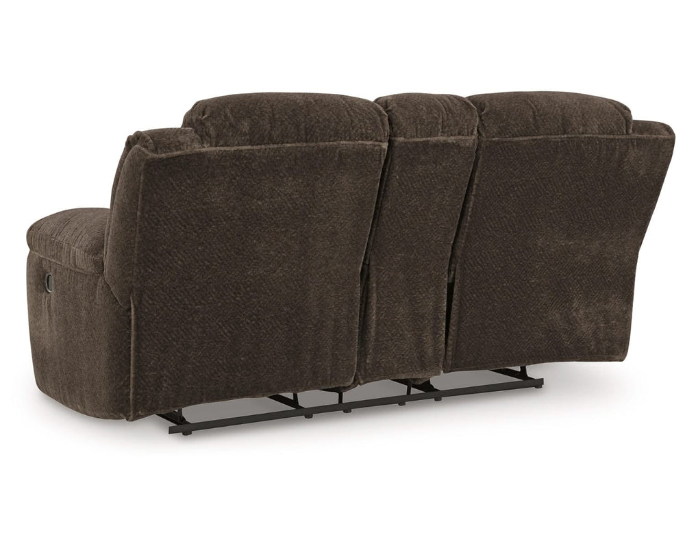 Loveseat reclinable Frohn con consola