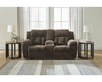 Loveseat reclinable Frohn con consola