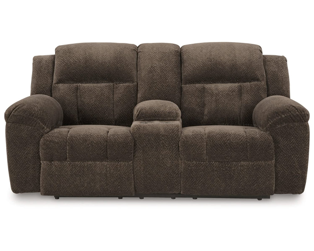 Loveseat reclinable Frohn con consola