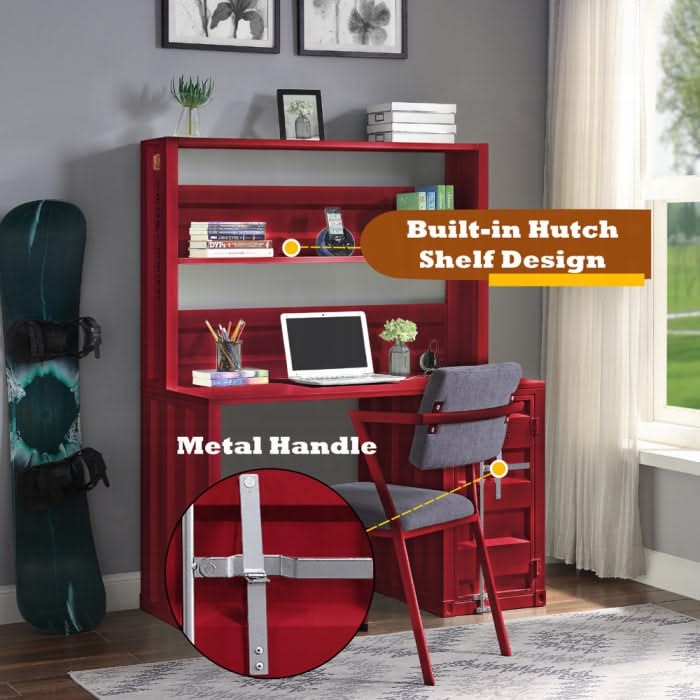 Cargo Writing Desk W/Hutch