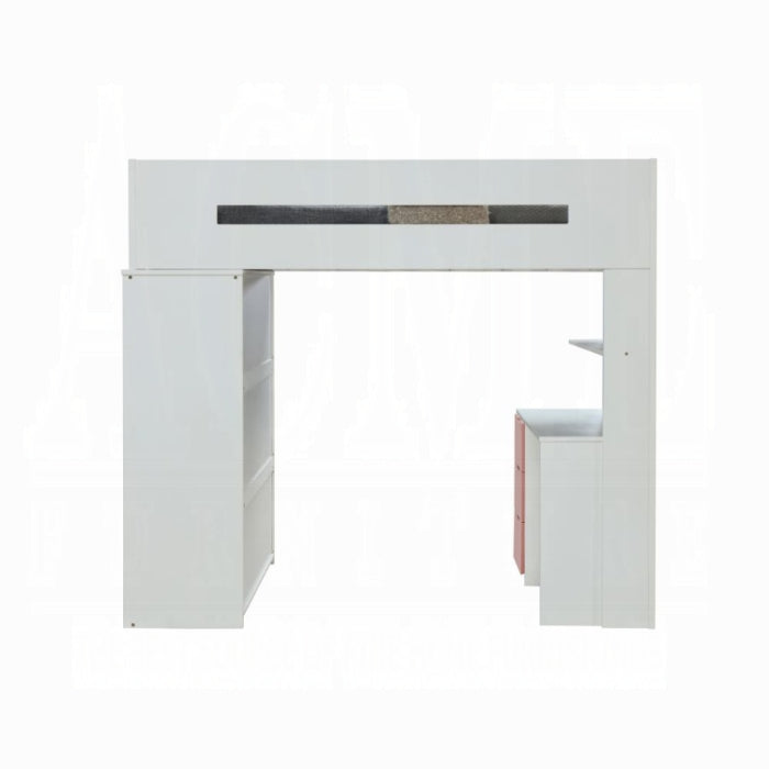 Nerice Twin Loft Bed W/Desk & Wardrobe