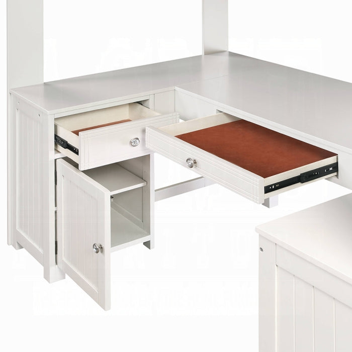 Ambar Twin Loft Bed W/Desk & Bookcase & Chest