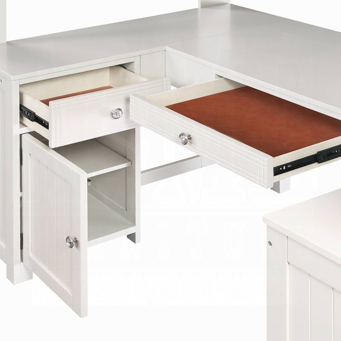 Ambar Twin Loft Bed W/Desk & Bookcase & Chest