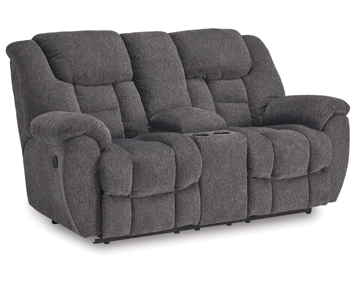 Loveseat reclinable Foreside con consola