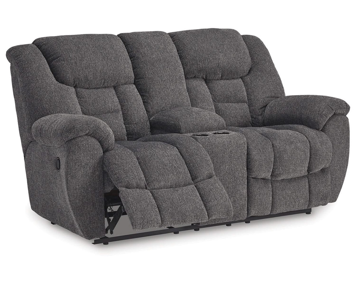 Loveseat reclinable Foreside con consola