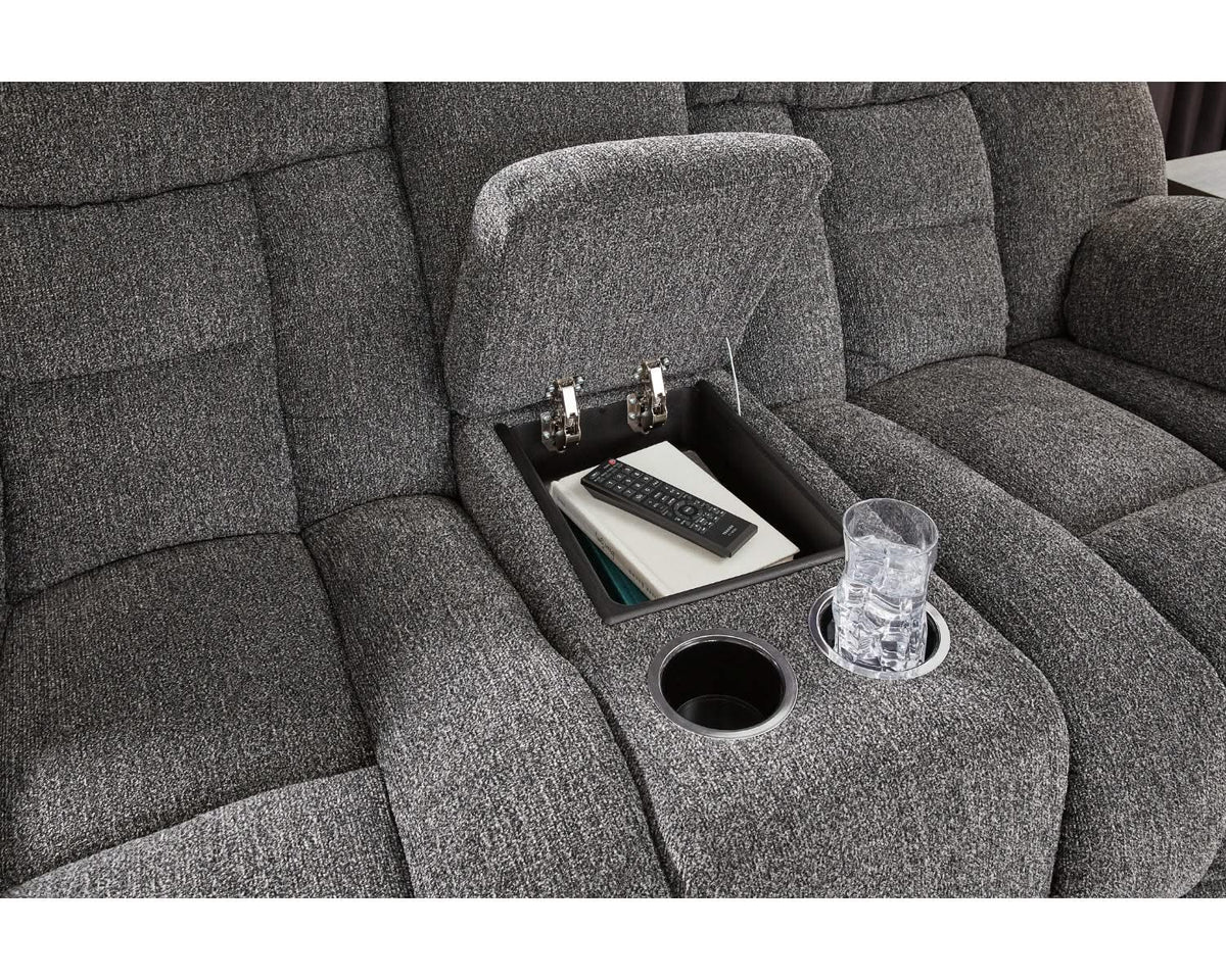 Loveseat reclinable Foreside con consola