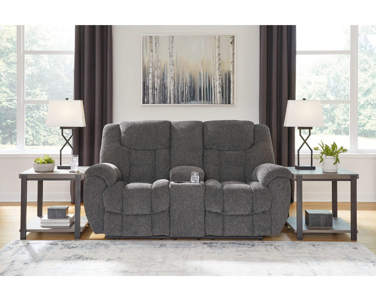 Loveseat reclinable Foreside con consola