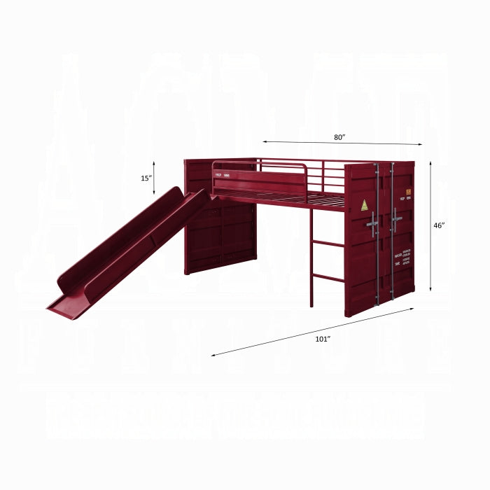 Cargo Twin Loft Bed W/Slide