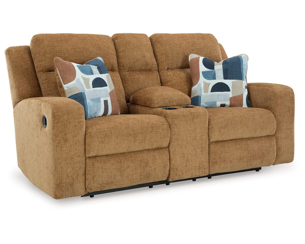 Loveseat reclinable Kanlow con consola