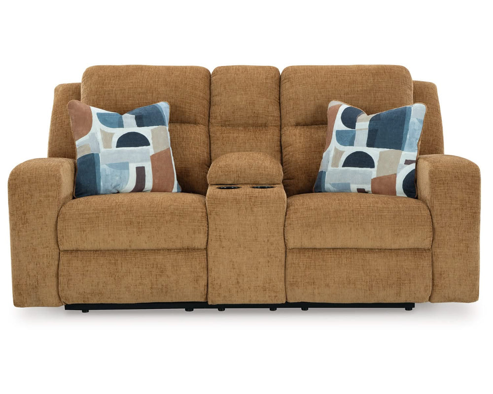 Loveseat reclinable Kanlow con consola