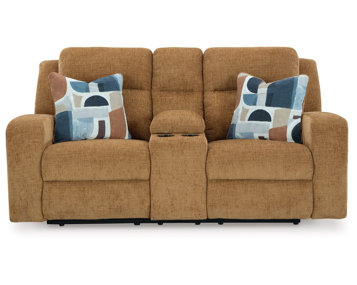 Loveseat reclinable Kanlow con consola