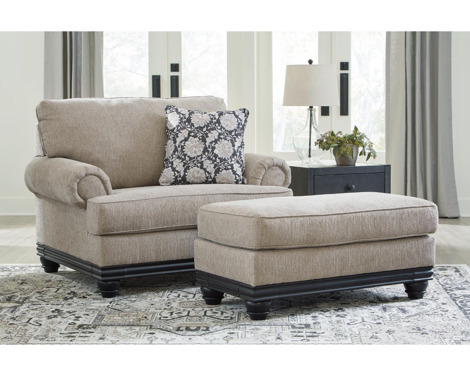 Elbiani Sofa, Loveseat, Oversized Chair and Ottoman