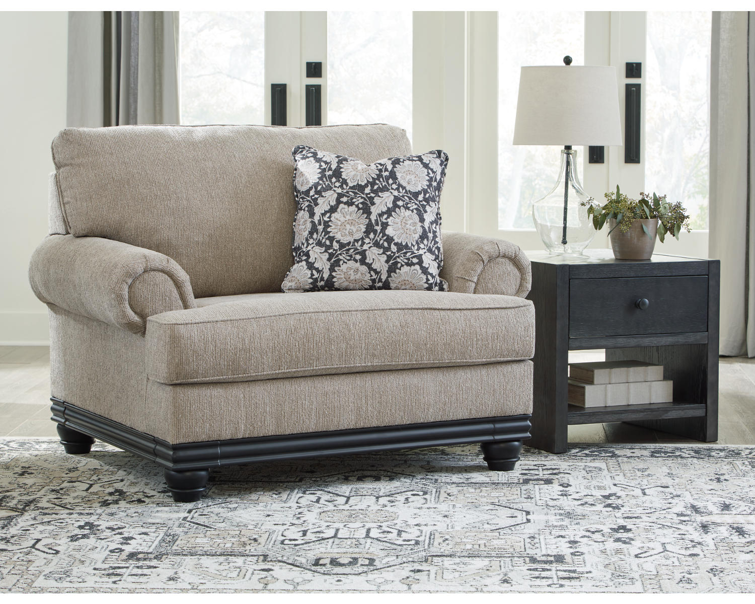 Elbiani Oversized Chair and Ottoman
