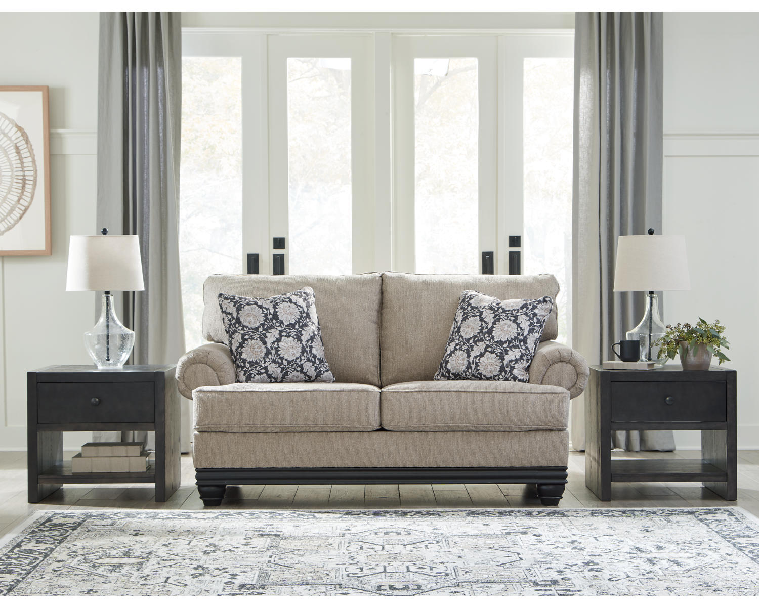 Elbiani Sofa, Loveseat, Oversized Chair and Ottoman