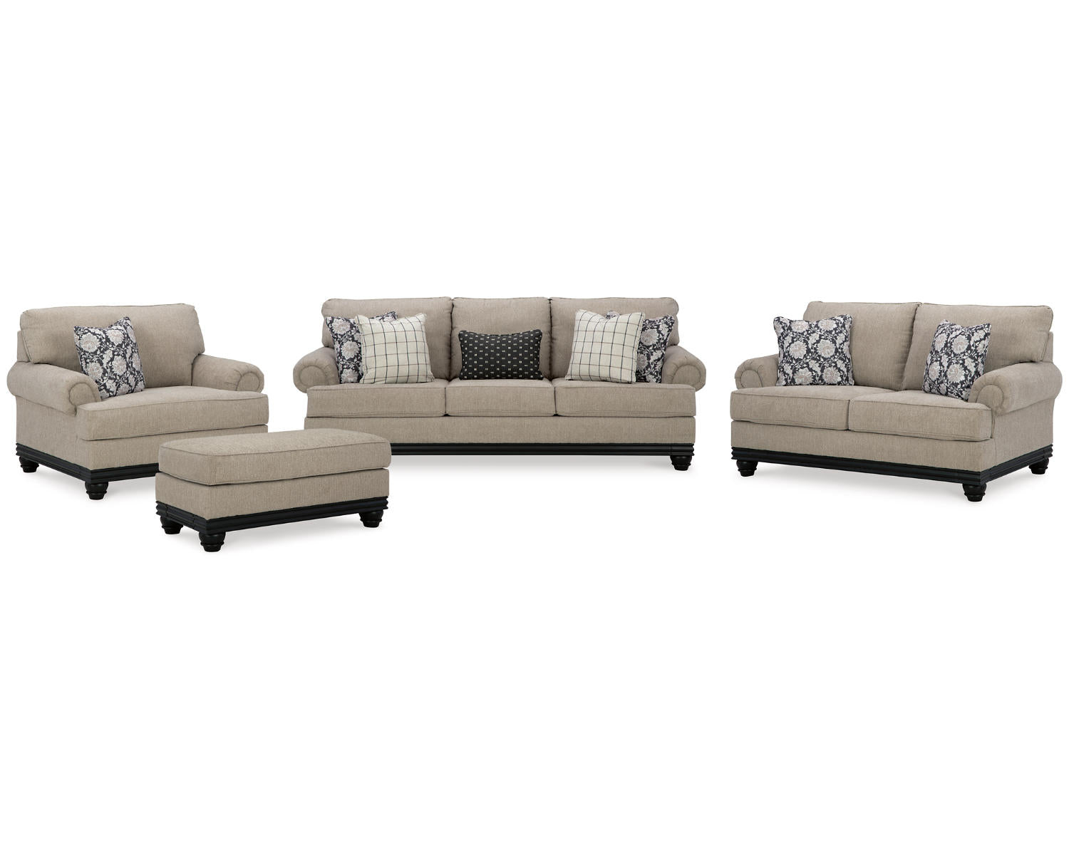 Elbiani Sofa, Loveseat, Oversized Chair and Ottoman
