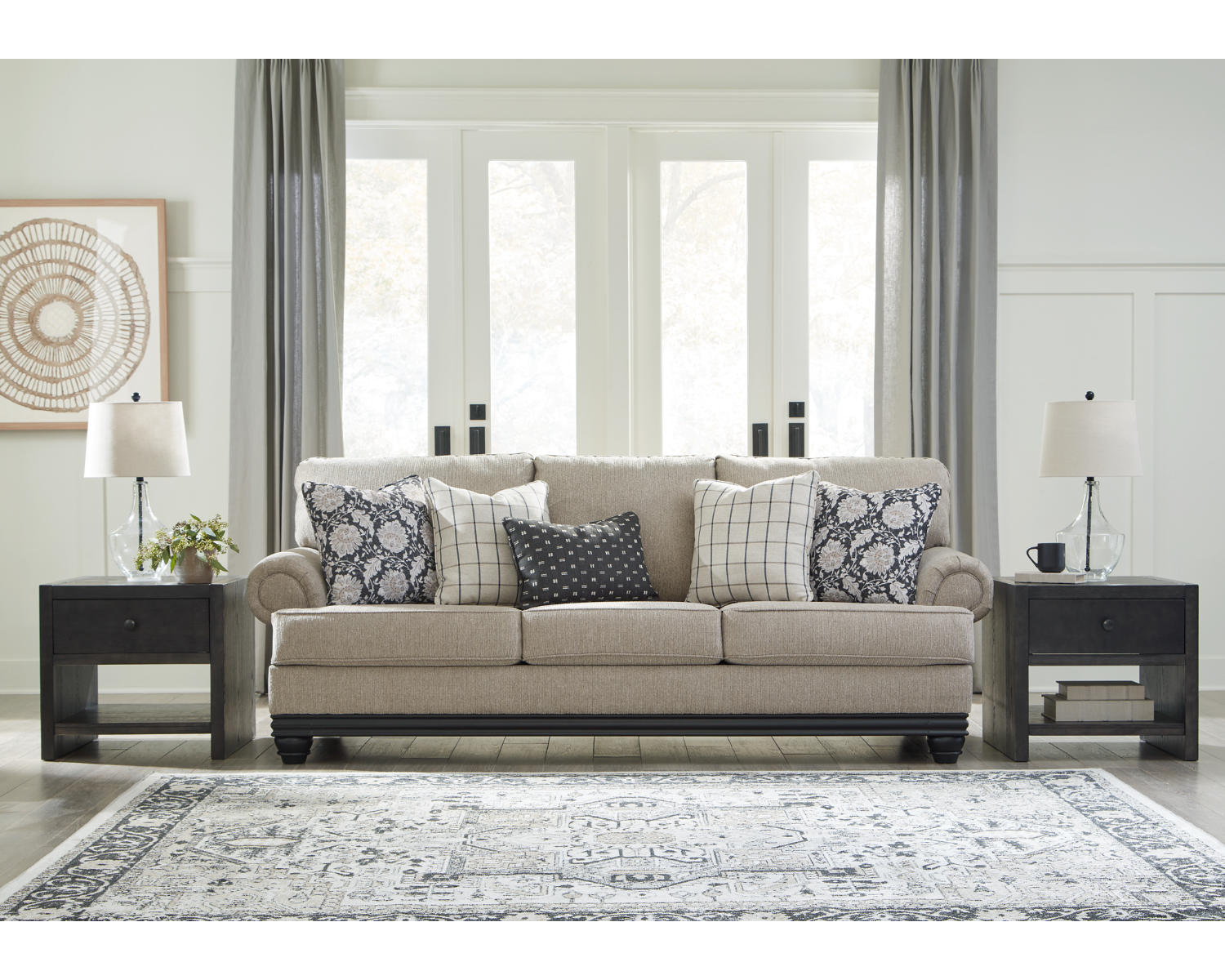 Elbiani Sofa, Loveseat, Oversized Chair and Ottoman