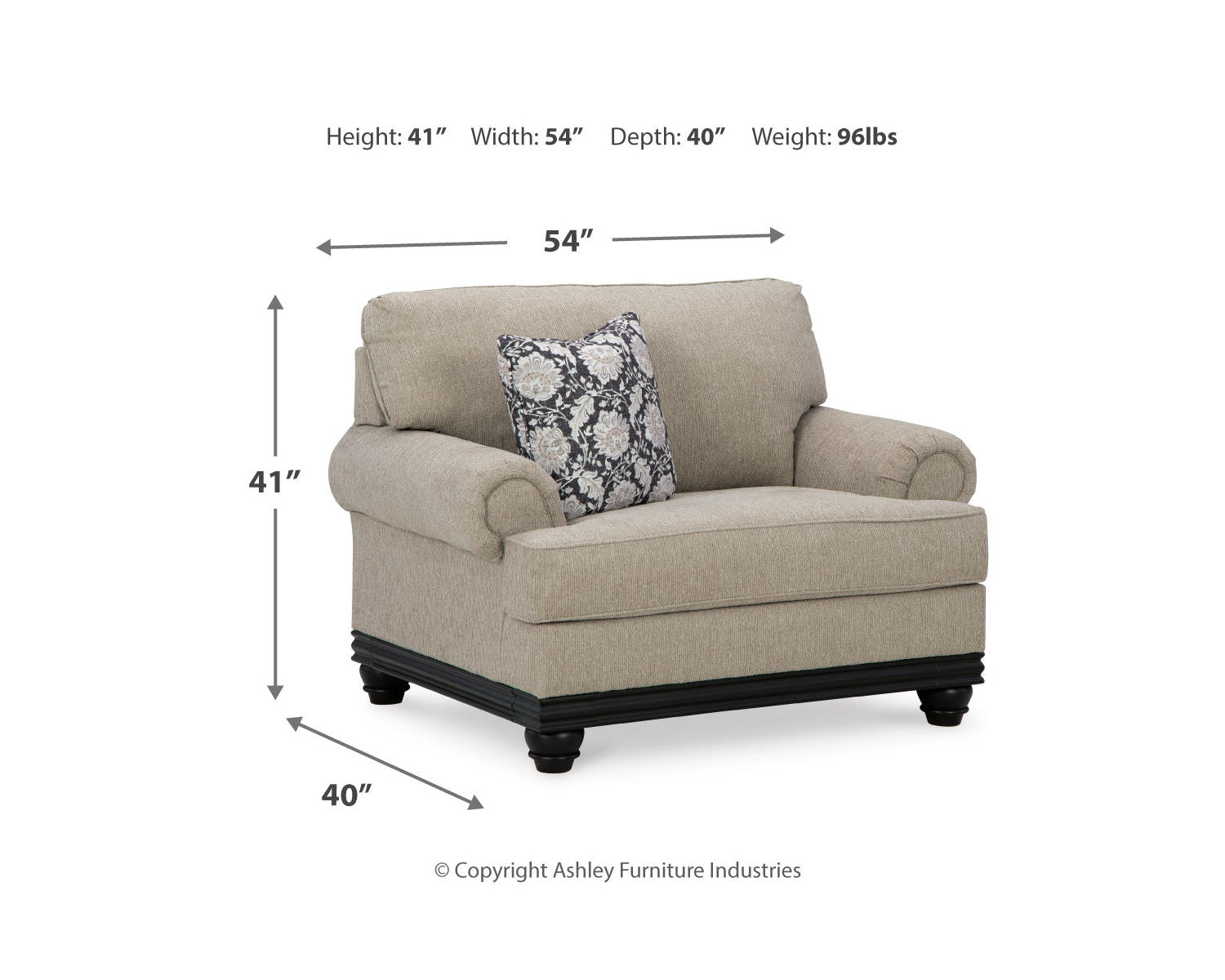 Elbiani Oversized Chair and Ottoman