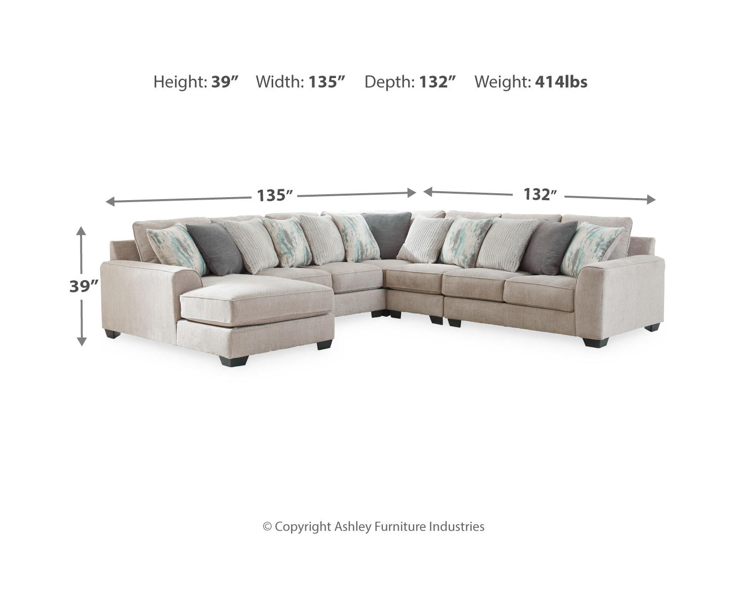 Ardsley 5-Piece Sectional and Ottoman