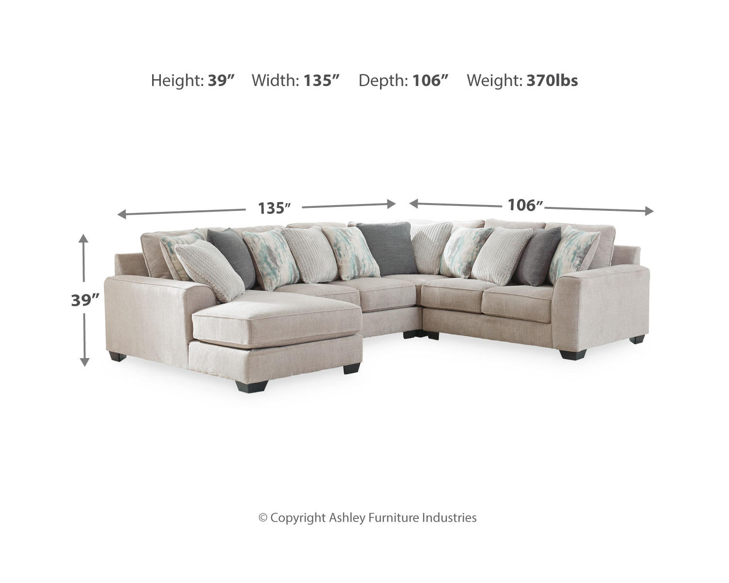 Ardsley 4-Piece Sectional with Chaise