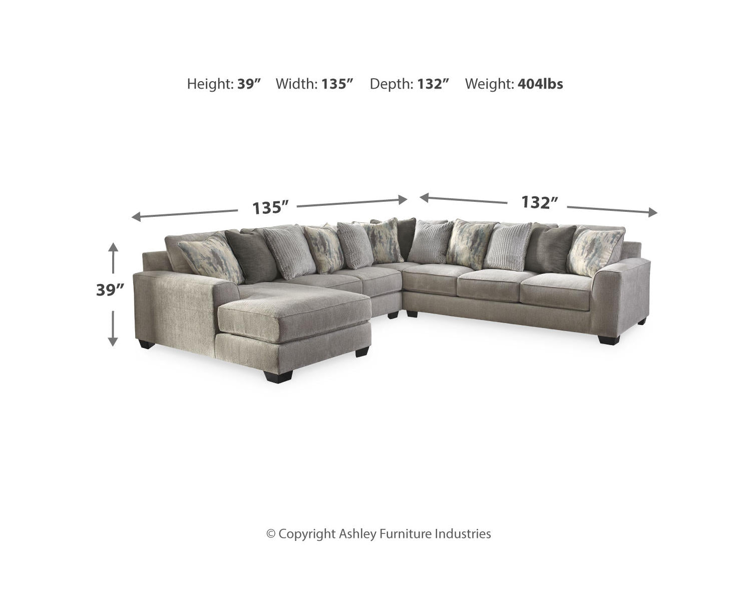 Ardsley 4-Piece Sectional with Chaise