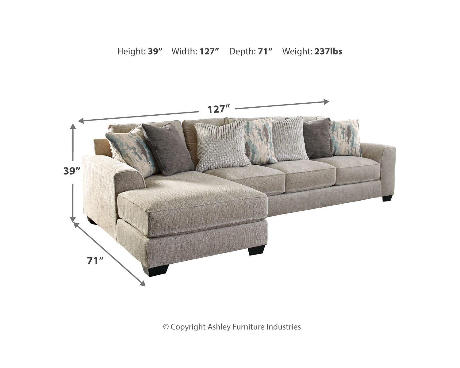 Ardsley 2-Piece Sectional with Chaise