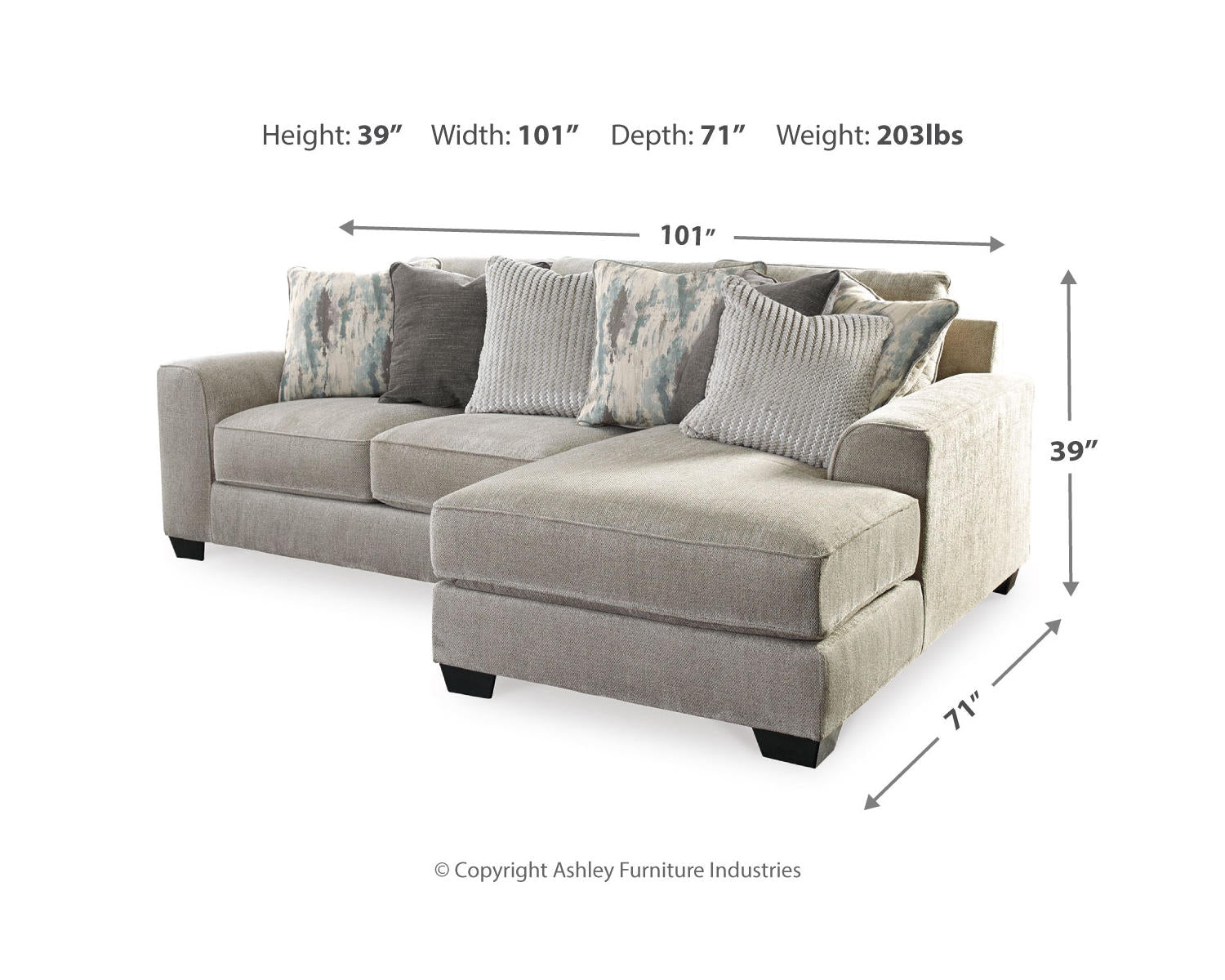 Ardsley 2-Piece Sectional with Chaise