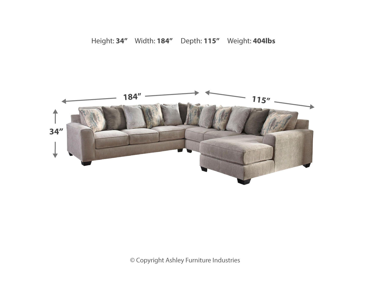 Ardsley 4-Piece Sectional with Chaise