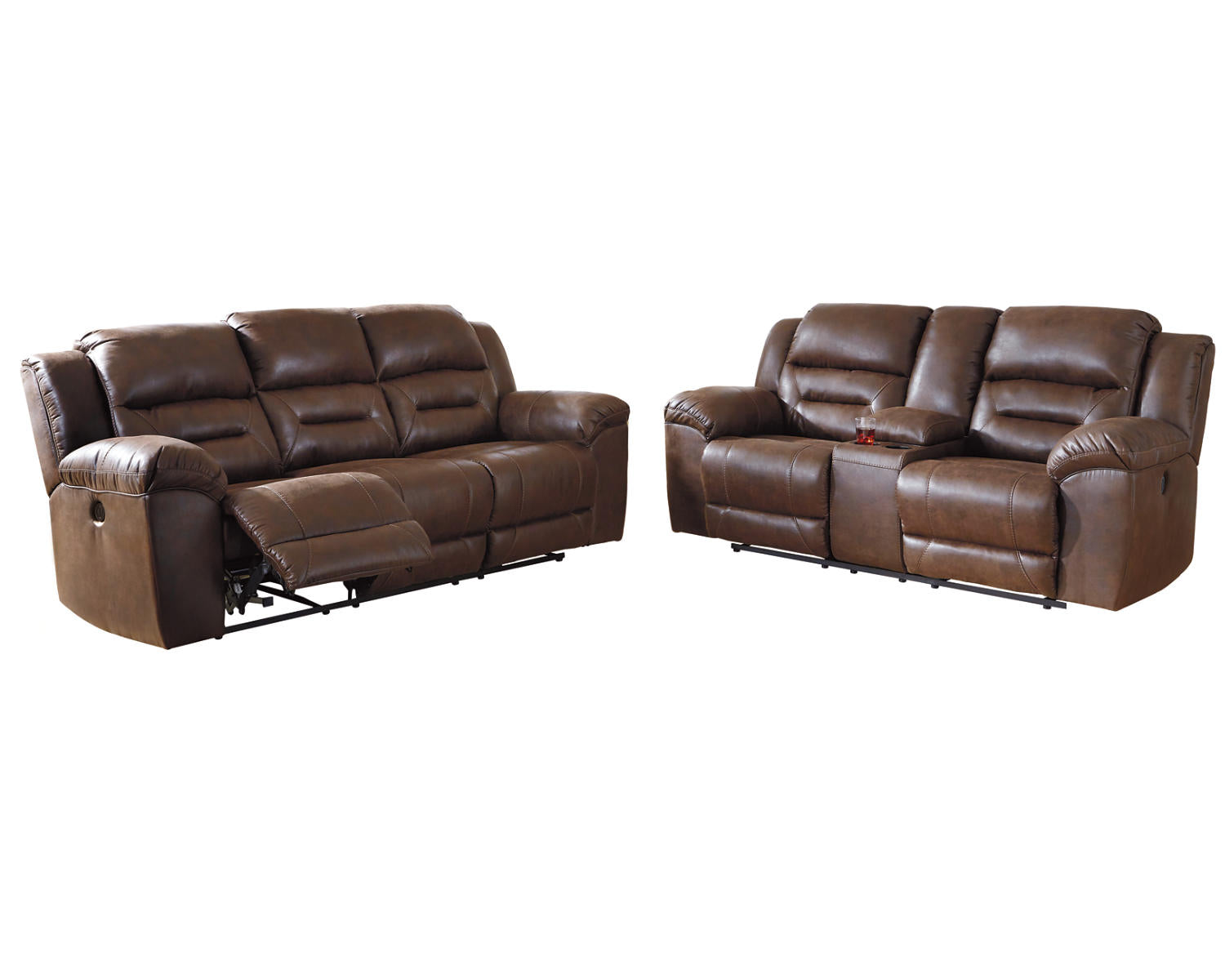 Stoneland Power Reclining Sofa and Loveseat