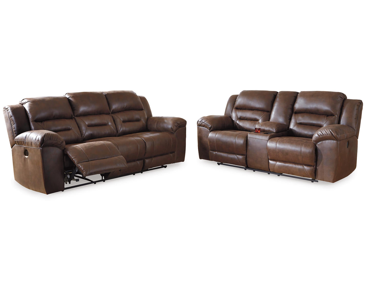 Stoneland Power Reclining Sofa and Loveseat