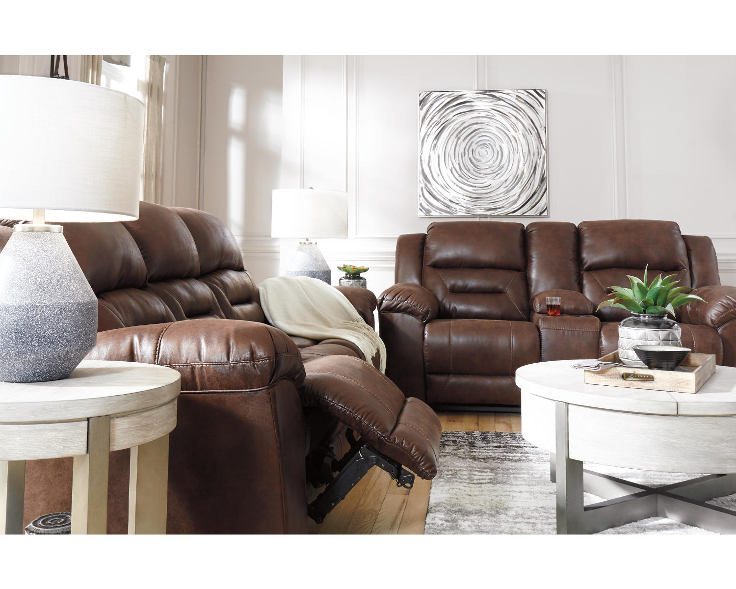 Stoneland Reclining Loveseat with Console