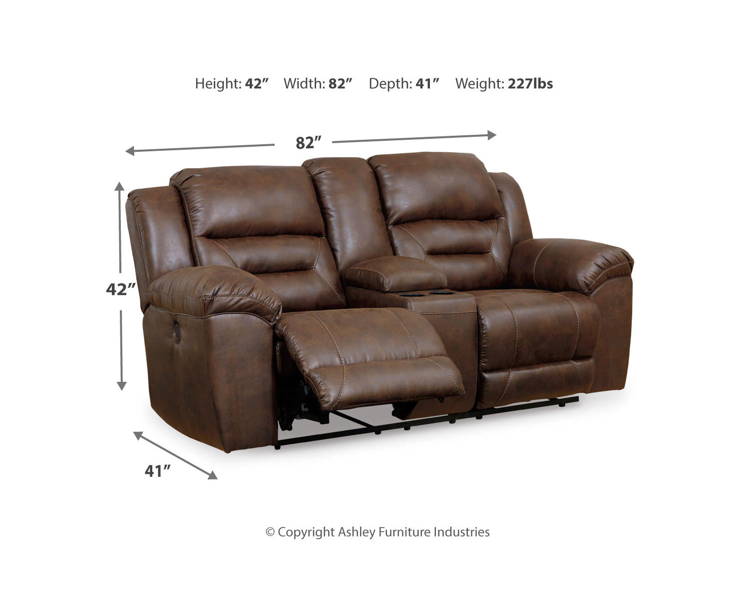 Stoneland Power Reclining Loveseat with Console