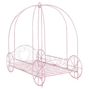 Massi Metal Twin Canopy Bed Powder Pink