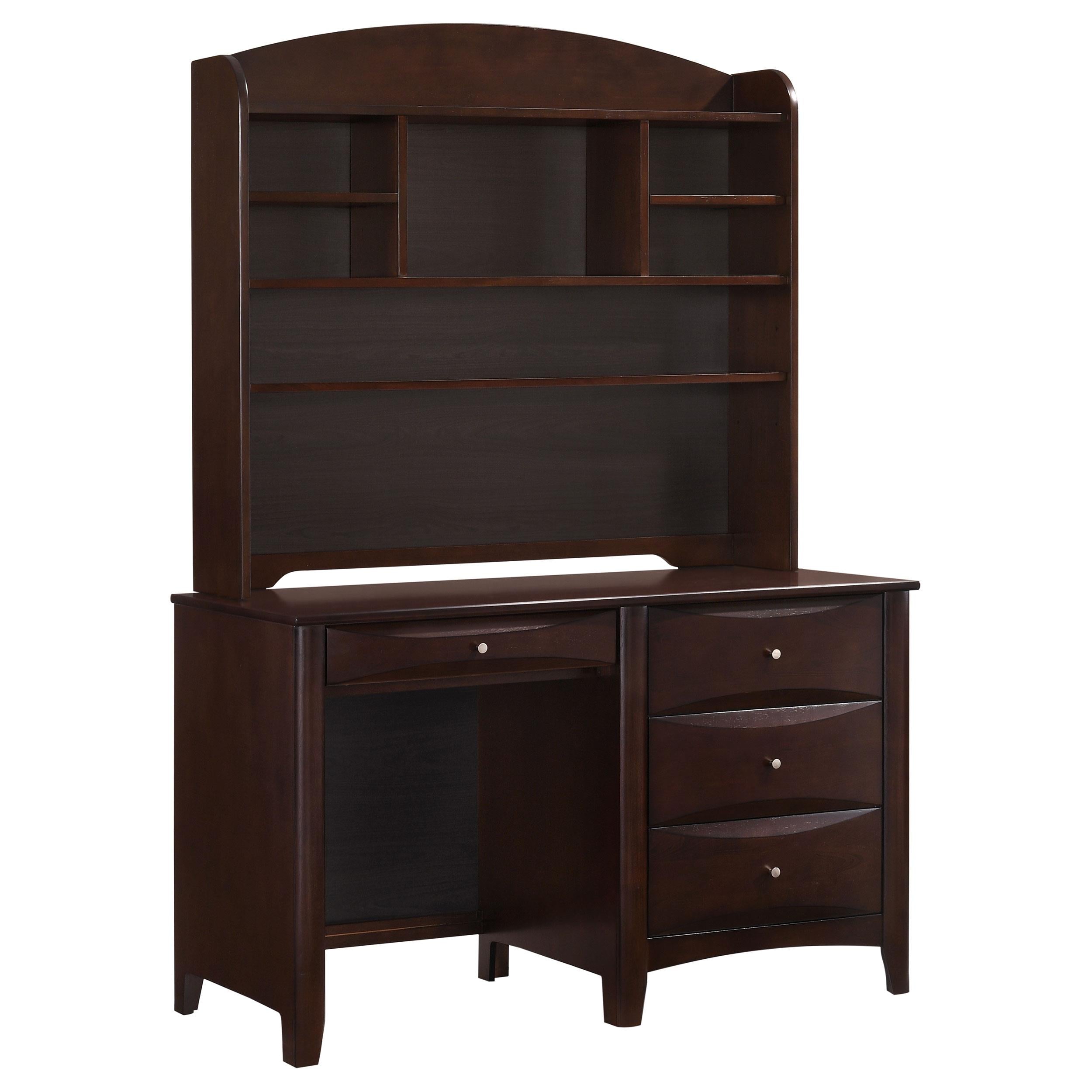 Phoenix 49-inch 3-drawer Computer Desk with Hutch Cappuccino