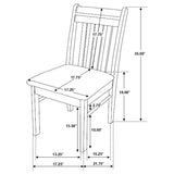 Silla de comedor de madera con respaldo de listones Phoenix, color capuchino