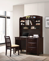 Silla de comedor de madera con respaldo de listones Phoenix, color capuchino