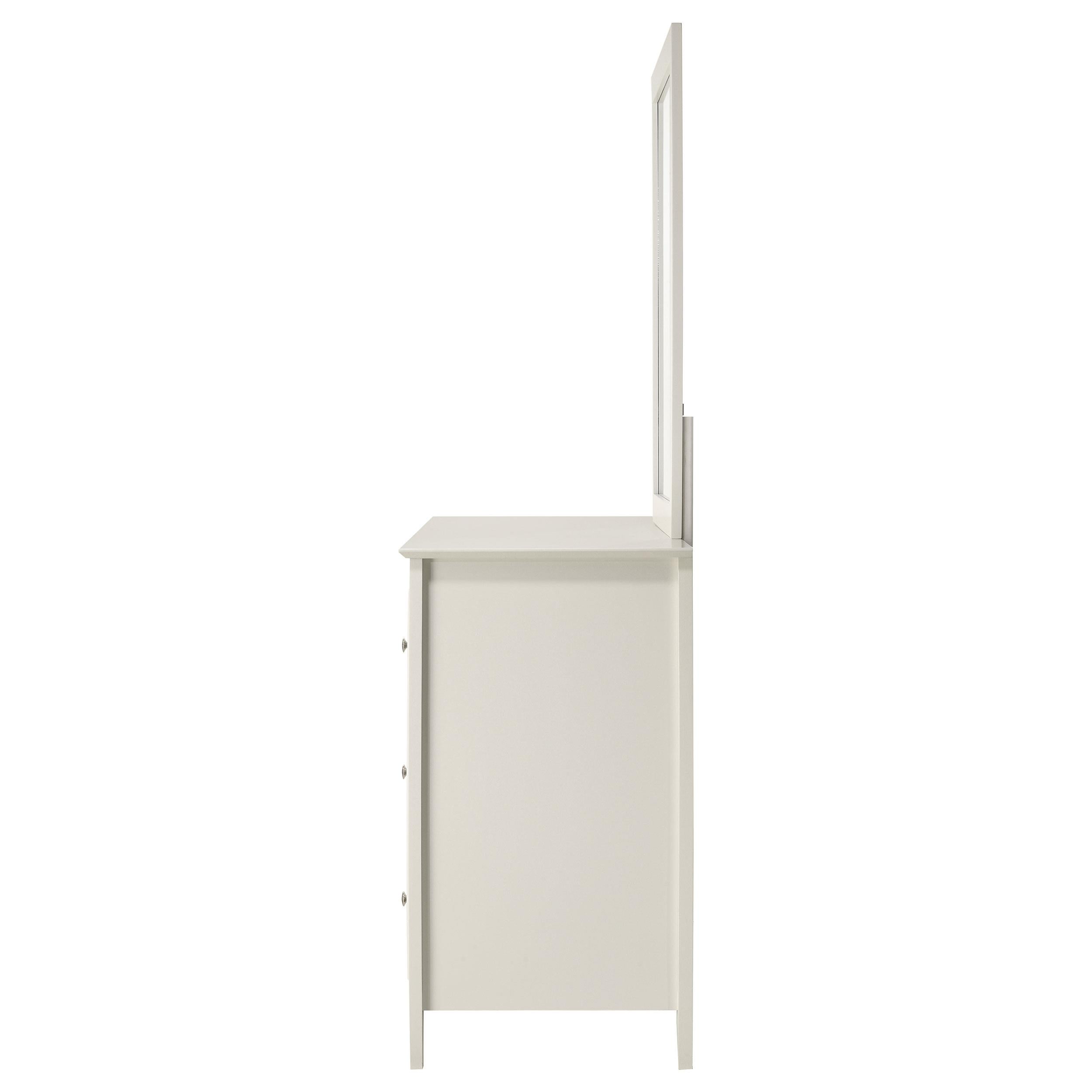 Selena 6-drawer Dresser with Mirror Cream White