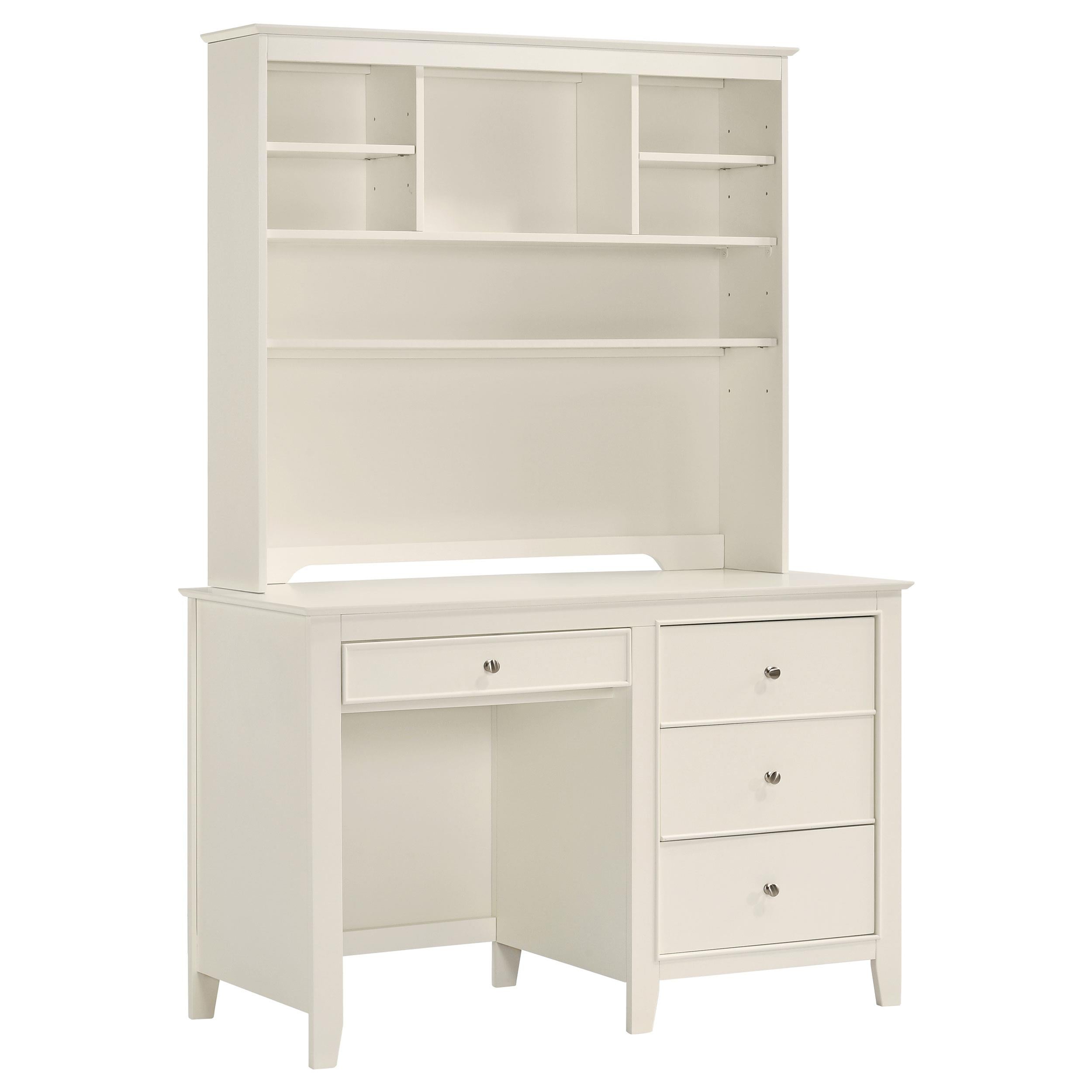 Selena 48-inch 3-drawer Office Computer Desk Cream White