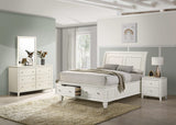Juego de dormitorio completo Selena de 4 piezas en color blanco crema