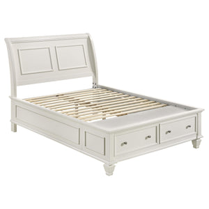 Juego de dormitorio completo Selena de 4 piezas en color blanco crema