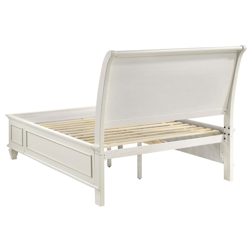 Juego de dormitorio completo Selena de 4 piezas en color blanco crema